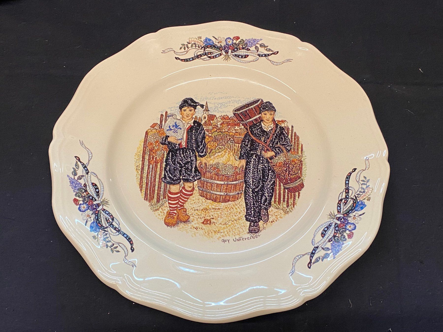 Piatti: 4 Wunderschöne Belle Alsace Collection Teller, Handgemalt – Usato da Schaffhausen venduto da VintageCity 6