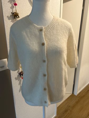 Damen Strickjacke kurzarm  mit Alpaka von Mos Mosh Gr. S