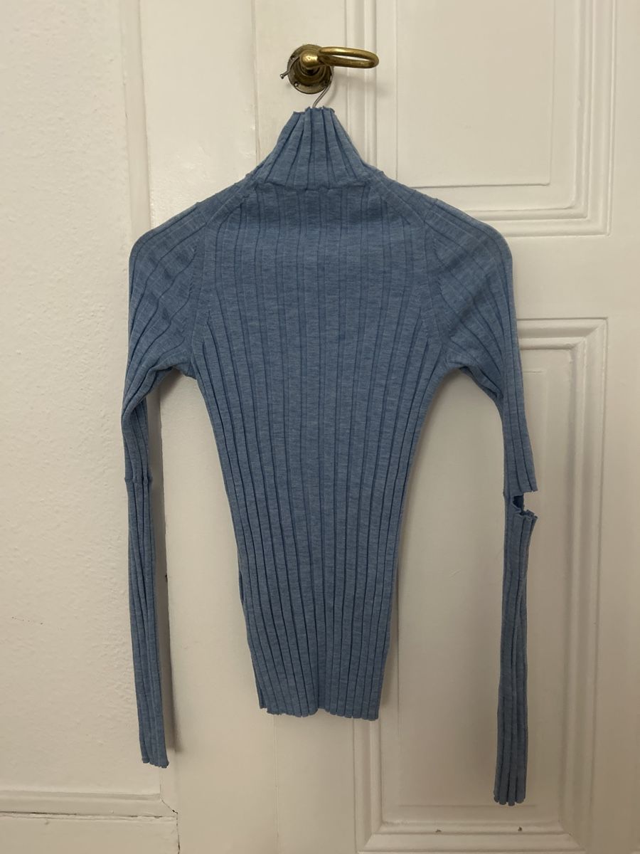 Pullover & Sweatshirts: Helmut Lang Ribbed Turtleneck Sweater XS Blue – Neu (gemäss Beschreibung) aus Genève von TreasureChest 2