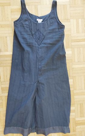 Kleid Hannoh Wessel dunkelblau Leinen und Baumwolle 38