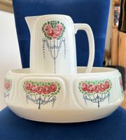Antikes Waschschüssel Set mit Rosenmotiv