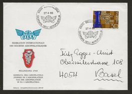1968 30 Rp Brief Tag der Aerophilatelie FISA