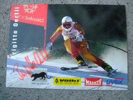 BRIGITTE OERTLI (CH) SKISTAR AUTOGRAMMKARTE