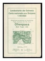 CARTE NATIONALE SUISSE - 1951/ 1:50 000 "OFENPASS" / N°259"