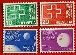 EXPO LAUSANNE SATZ 402 - 405 1964** POSTFRISCH