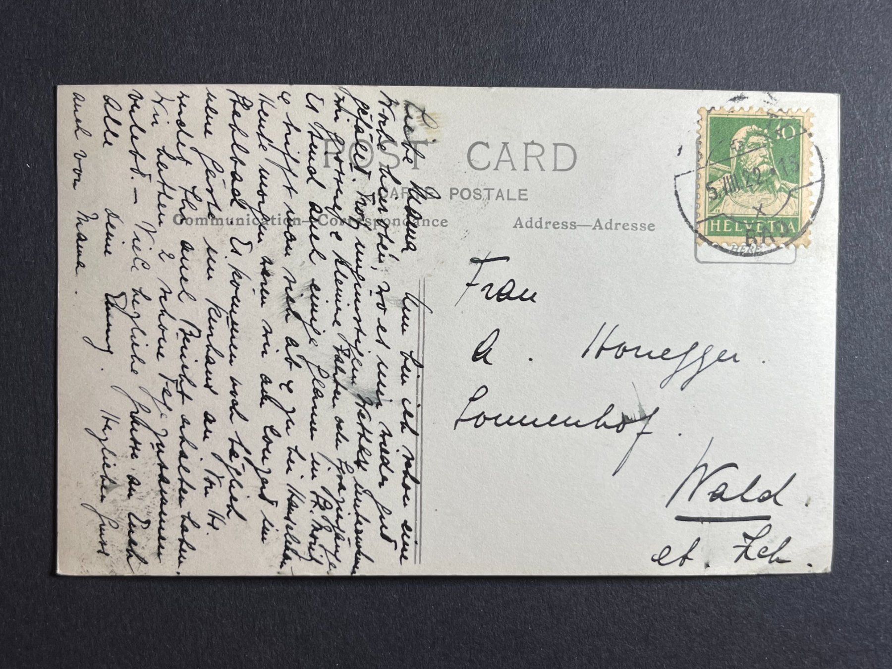 Ansichtskarten: Postkarte mit Schnappschuss um 1922 – Gebraucht aus Steg VS von _vinci_ 1