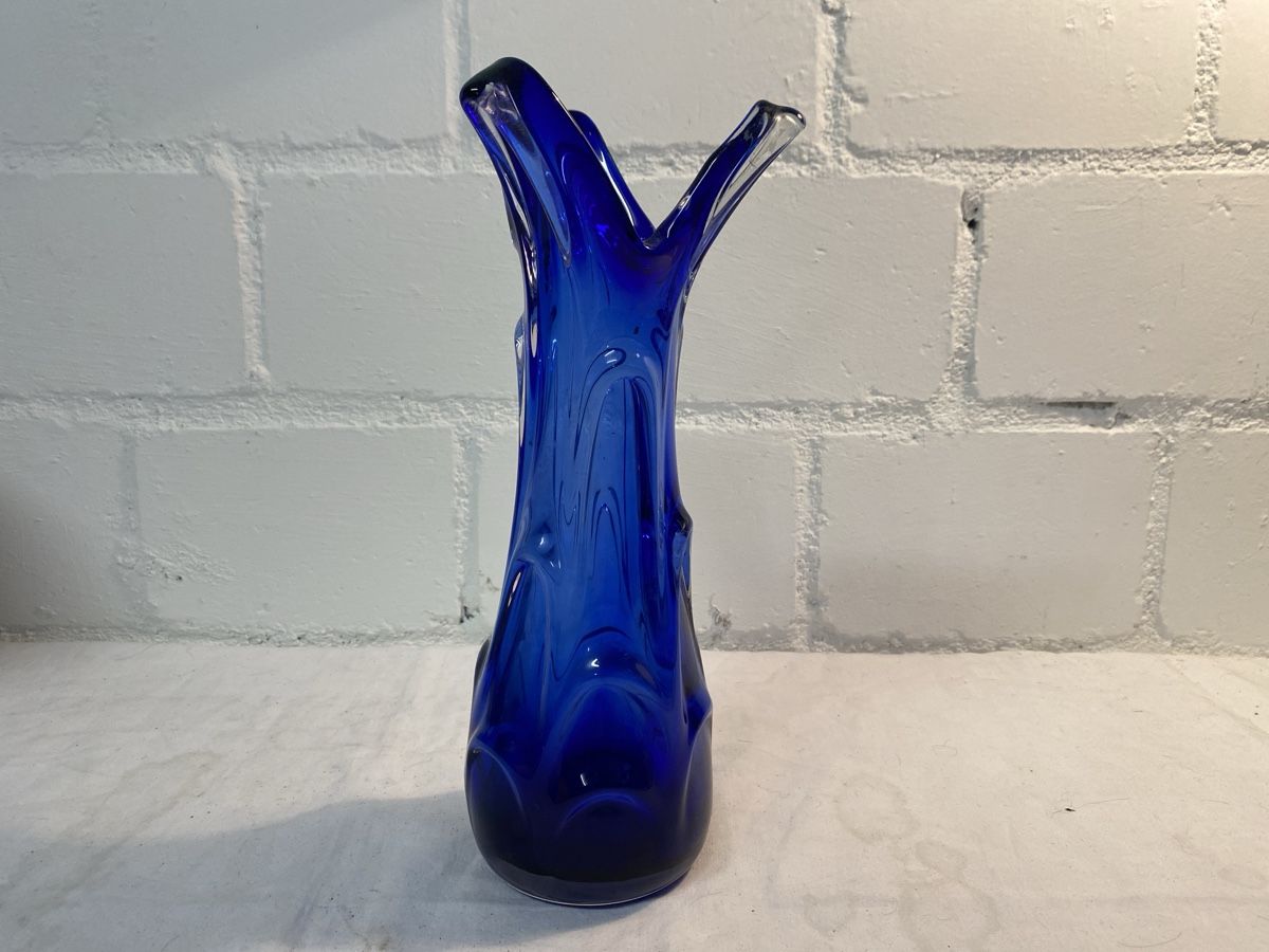 Murano Vasi & Recipienti: Wunderschöne, blaue Murano Glas Vase - ein Blickfang! – Usato da sursee venduto da trilli-tralli 3