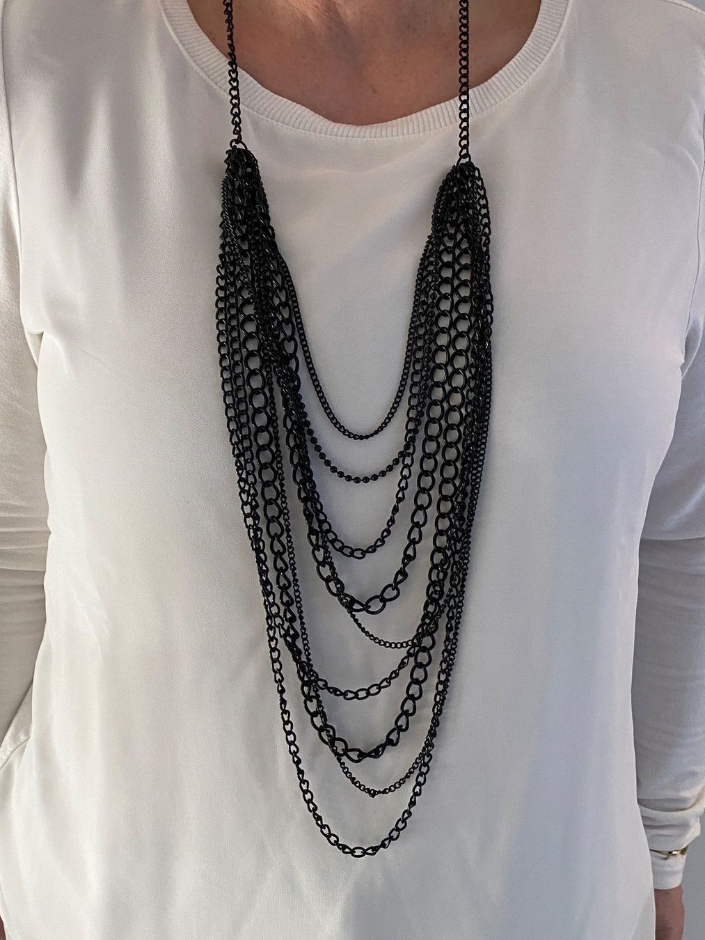Catenine: Kette schwarz Modeschmuck – Nuovo (secondo la descrizione) da Zürich venduto da Maria2021 2