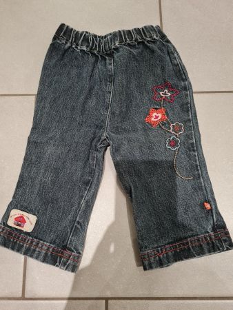 Jeans für Mädchen, Gr. 68 mit Stickerei
