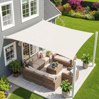 Sonnensegel 3x4m Wasserdicht UV-Schutz Creme