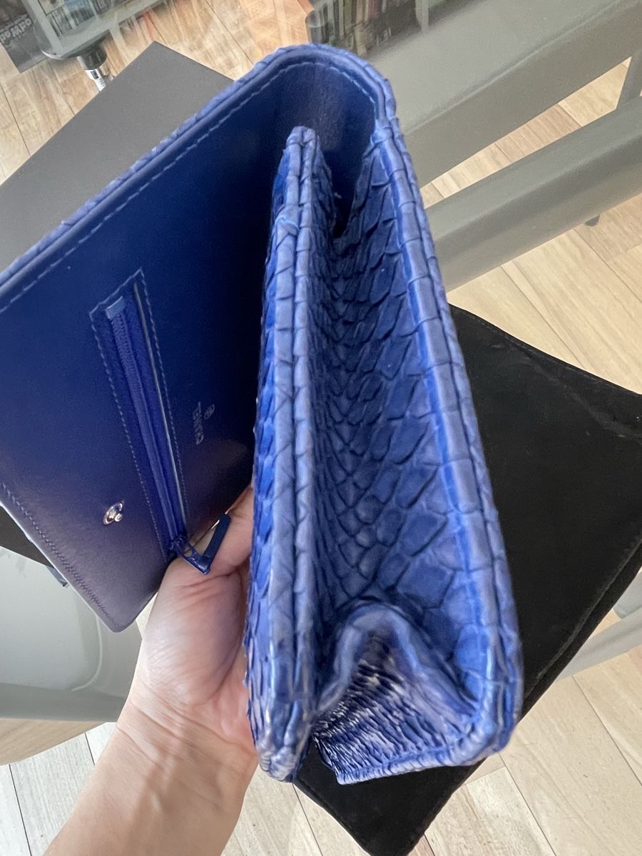 Chanel Taschen für Damen: Chanel Wallet on Chain WOC Blue Python – Gebraucht aus Cologny von fab_ez 4