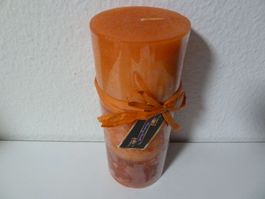 Kerze "Fantasy Candle", orange-rot, Grösse XL, Herbst Winter