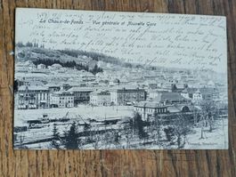 Alte PK La Chaux-de-Fonds Vue generale et Nouvelle Gare 1905