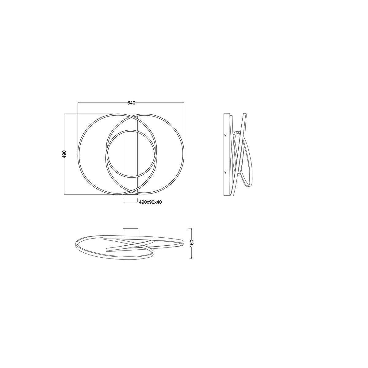 Lampadari & plafoniere: LED Deckenleuchte, Gold, 64 cm x 49 cm – Nuovo (secondo la descrizione) da Kreuzlingen venduto da Smart-Light 4