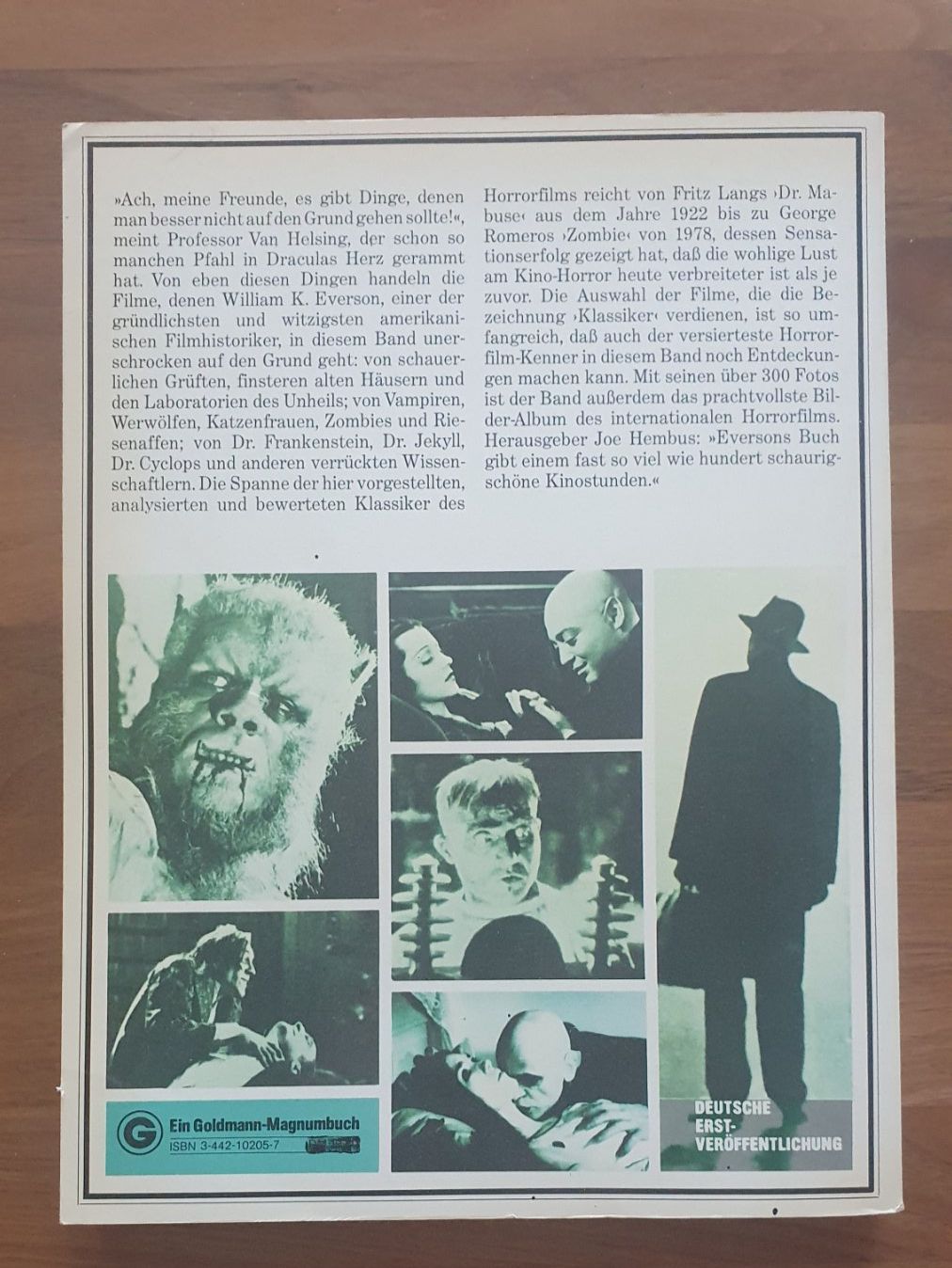 Libri: Klassiker des Horrorfilms, William K. Everson – Usato da Meilen venduto da DodoSchubi 1