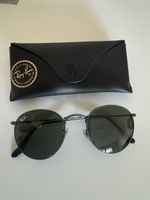 RAY-BAN RB3447 ROUND METAL BLACK SUNGLASSES