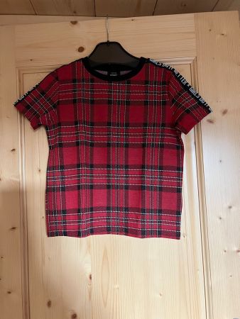 Cooles T'shirt rot kariert von Page Gr. XS - 230404
