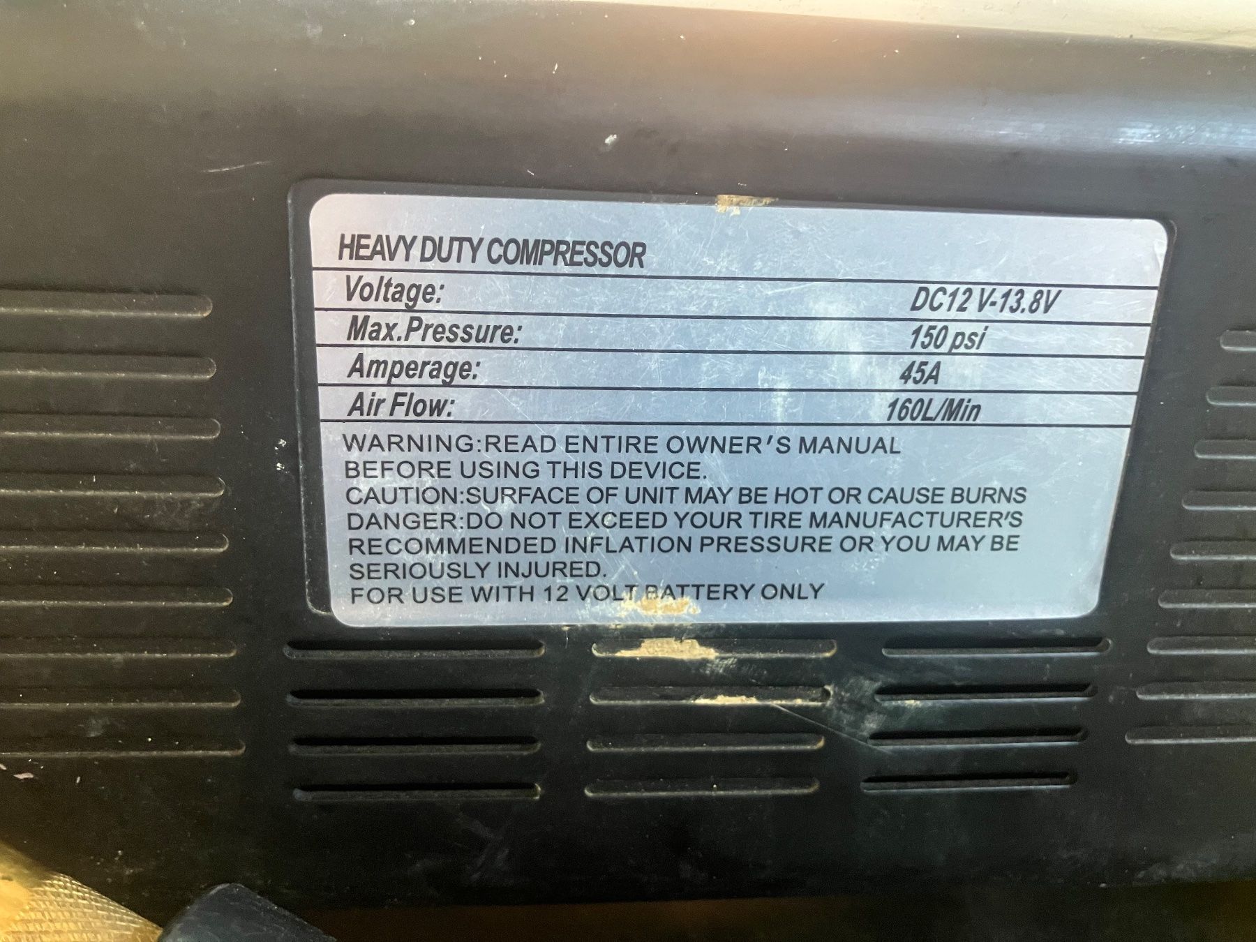 Compressori: Horntools Heavy Duty 12V Kompressor 160L/min – Nuovo (secondo la descrizione) da Zollbrück venduto da outlet16 2