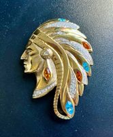 Pierre Lange Vintage Indianerkopf Brosche
