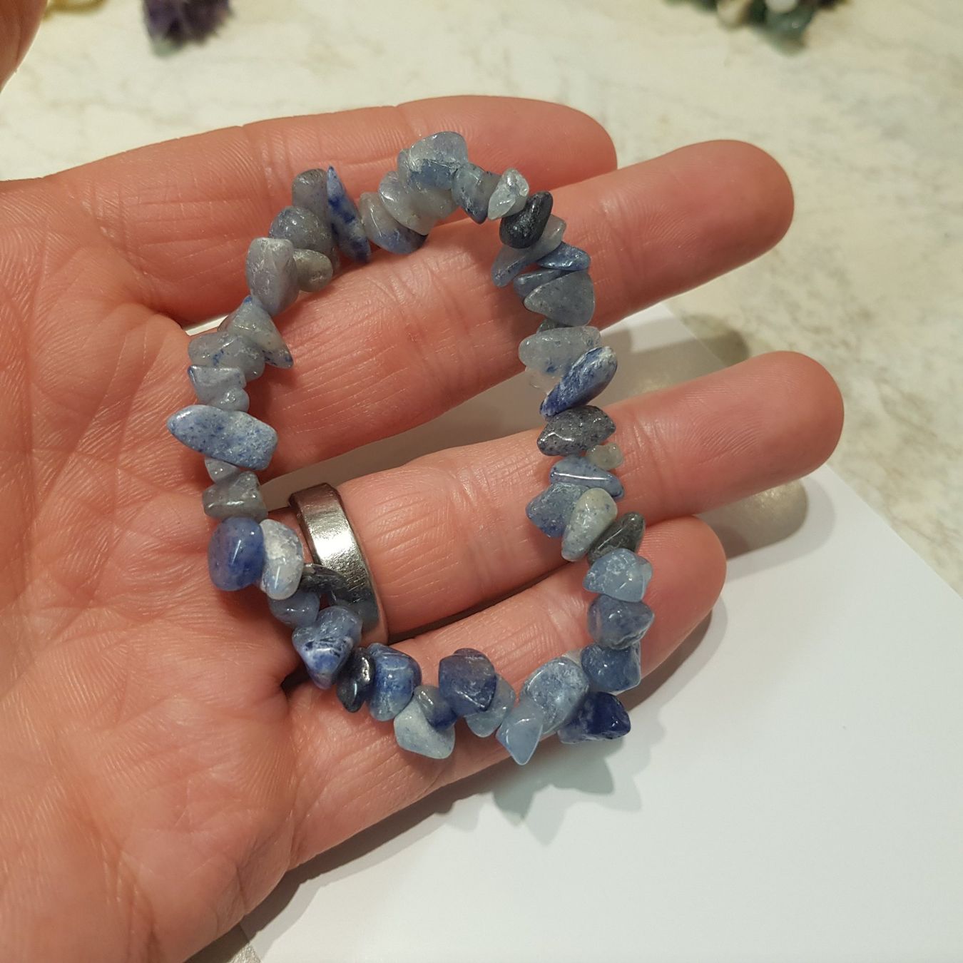 Bracciali & Braccialetti: Blauquarz Armband – Nuovo e nell'imballaggio originale da Schwanden-Brienz venduto da Testudo06 1