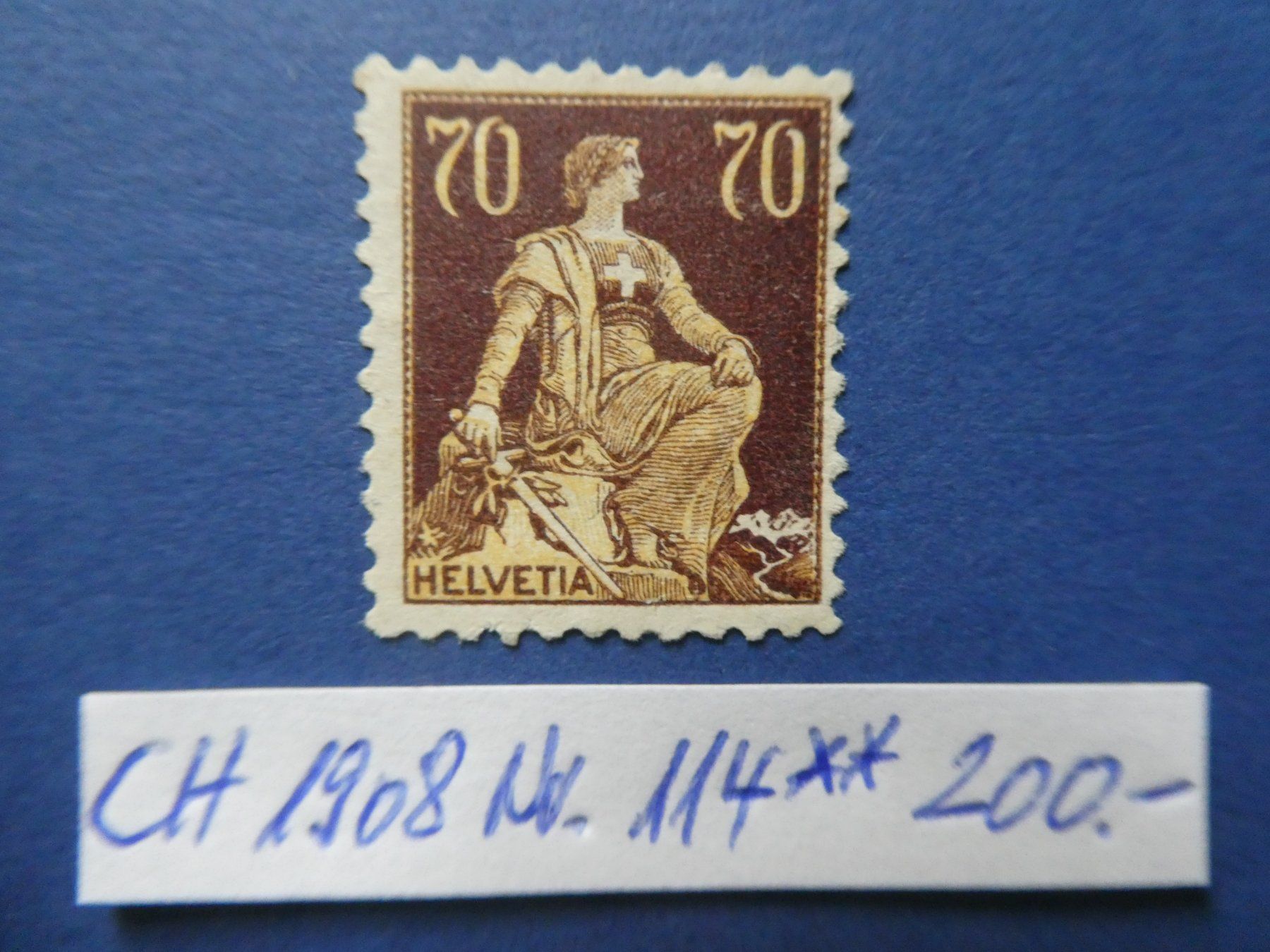 Alle Briefmarken: CH 1908 Nr. 114 postfrisch ** – Gebraucht aus Lausen von Herbamare01