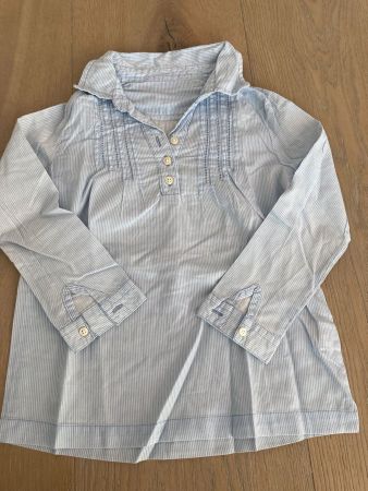 Bluse blau-weiß gestreift Gr. 116