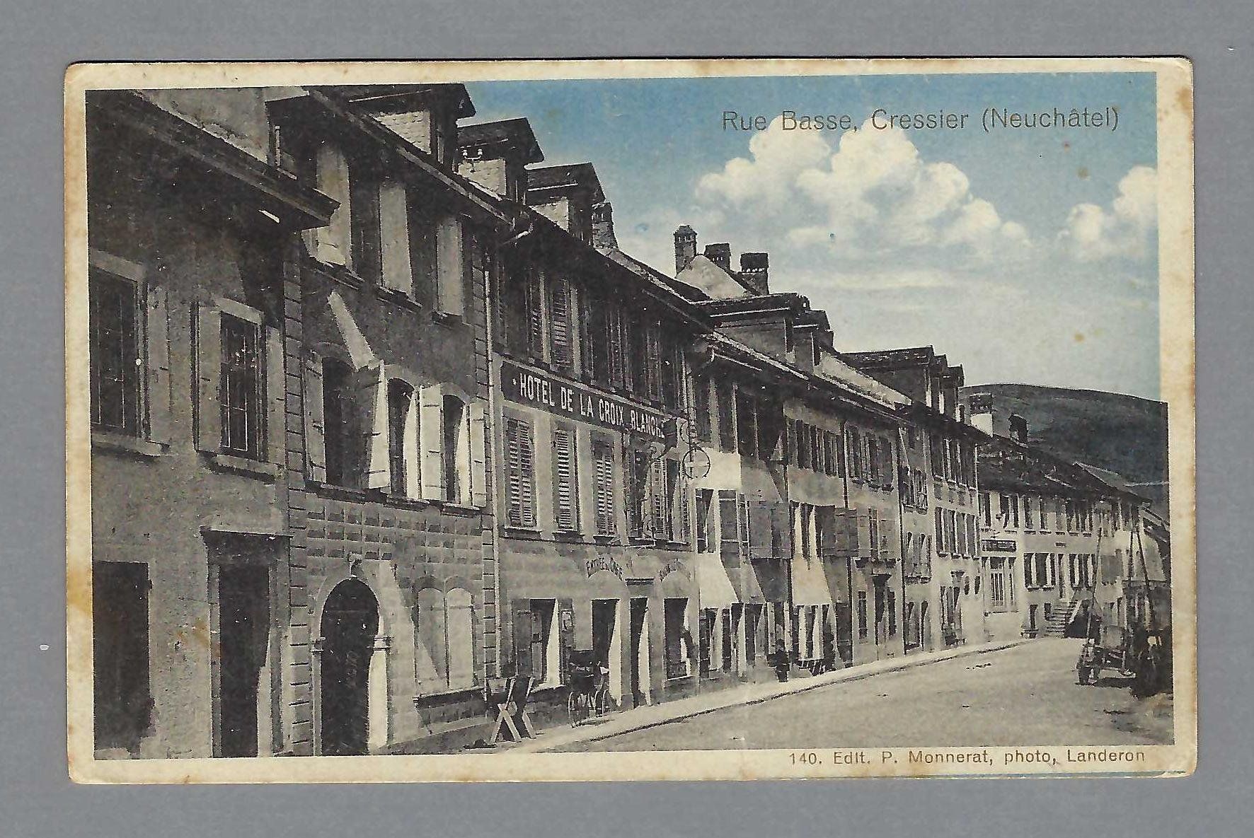 Cartoline postali: 1917, CRESSIER, PETITS DEFAUTS – Usato da Pura venduto da ulisse1957