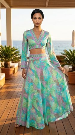 Sommer Set: Rock und Crop Top, Grösse S, Top Zustand!