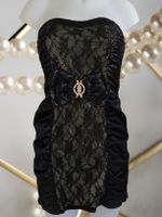 Schickes, schwarzes Spitzen-Minikleid, Grösse 36/38 Neu