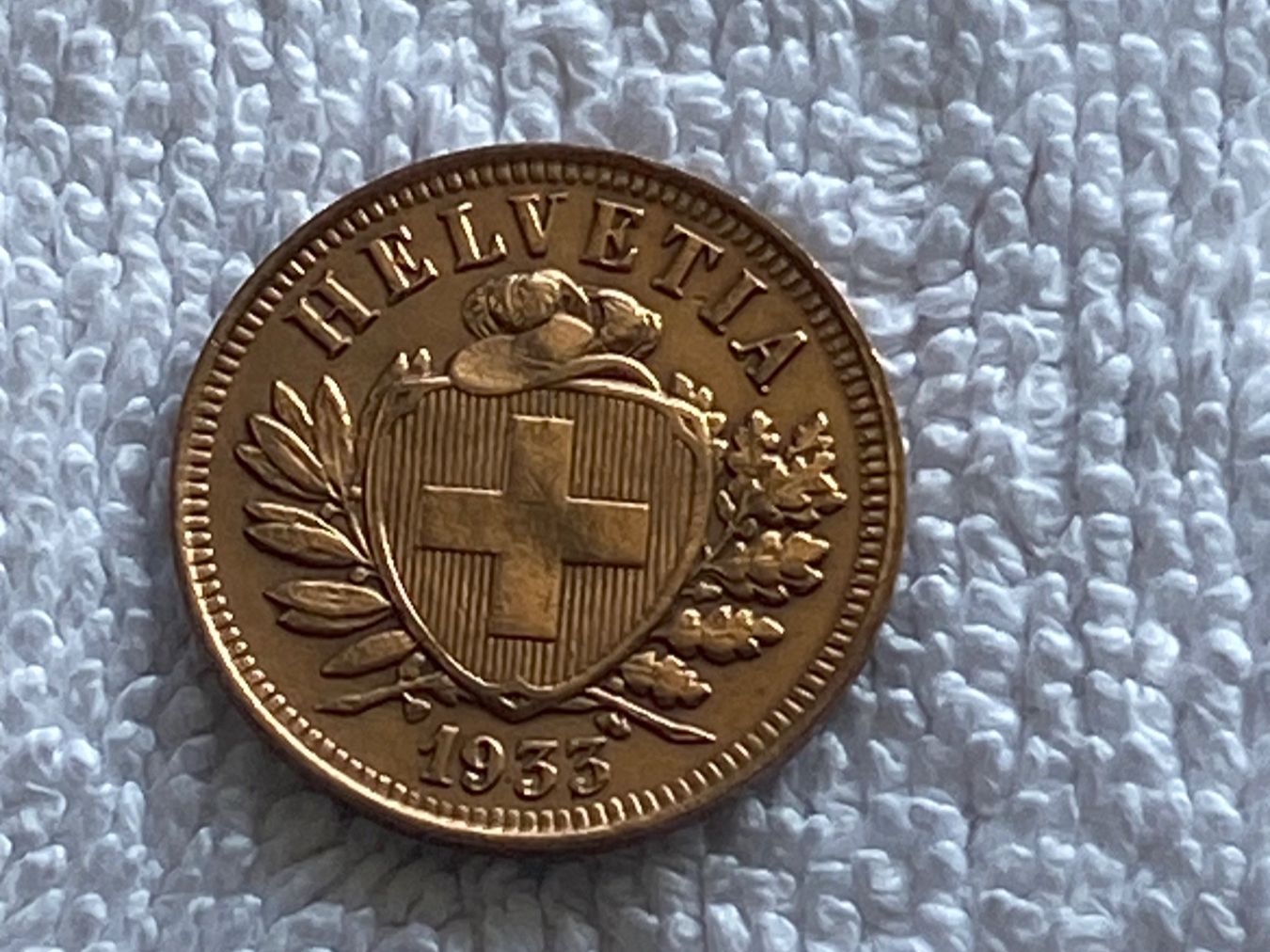Alle Münzen: 2 centimes/rappen 1933 – Gebraucht aus Nyon von Ilmi09