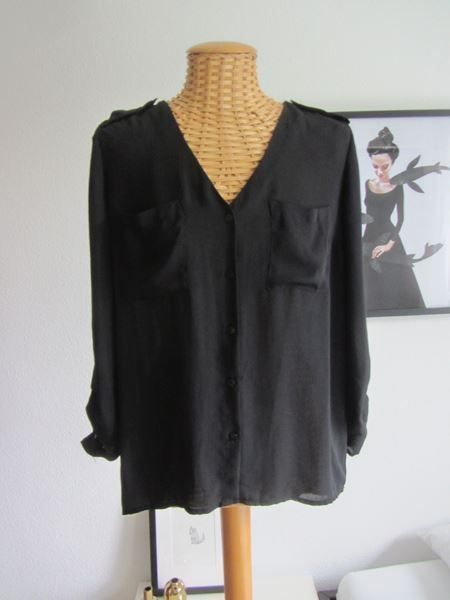 H&M Camicette: Chiffon Bluse schwarz - 34 – Usato da Zürich venduto da Diazaio