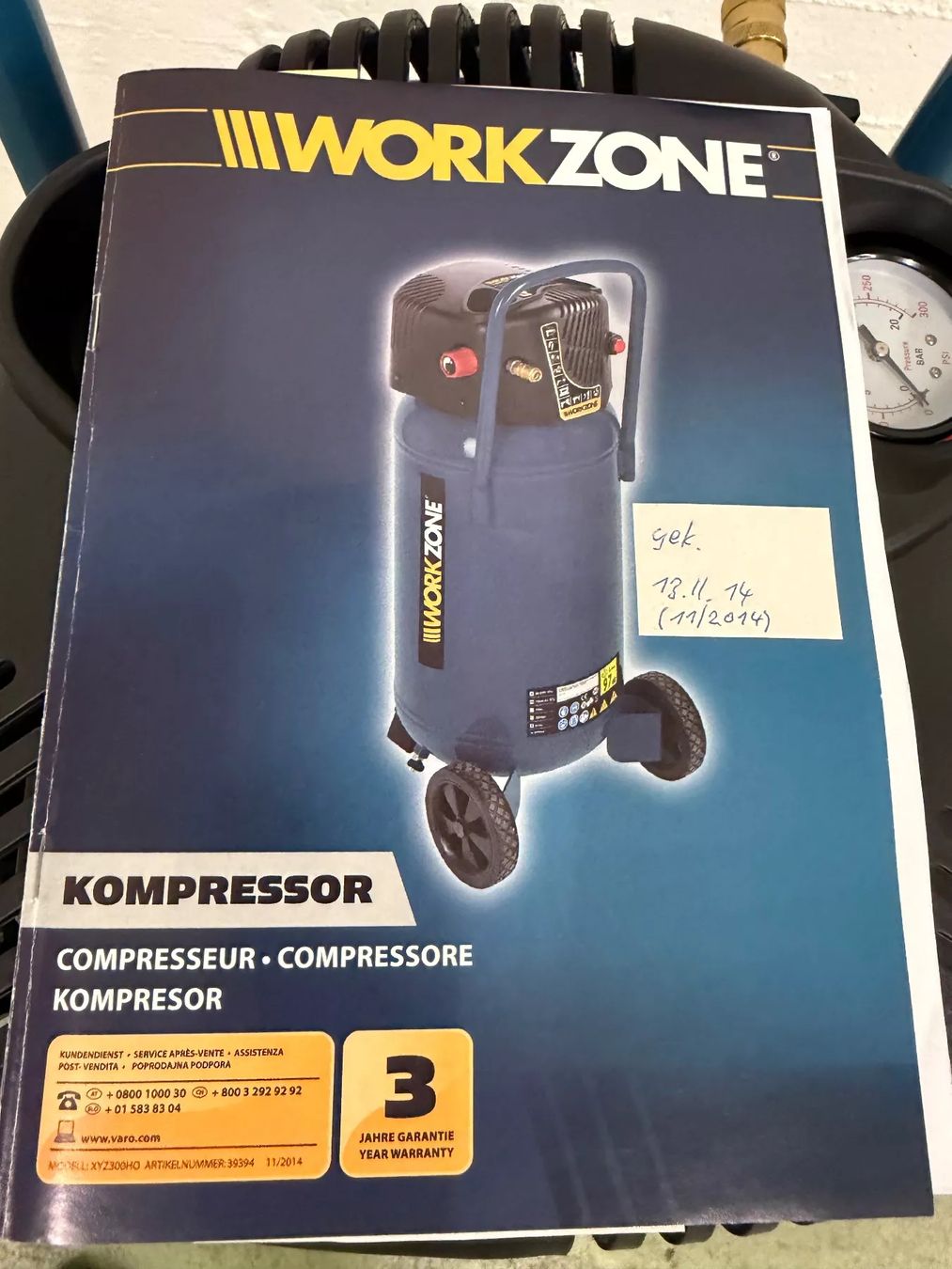 Compressori: Workzone Kompressor 50 L, 10 bar, ölfrei, gebraucht – Usato da Wettingen venduto da L4nth4n 5