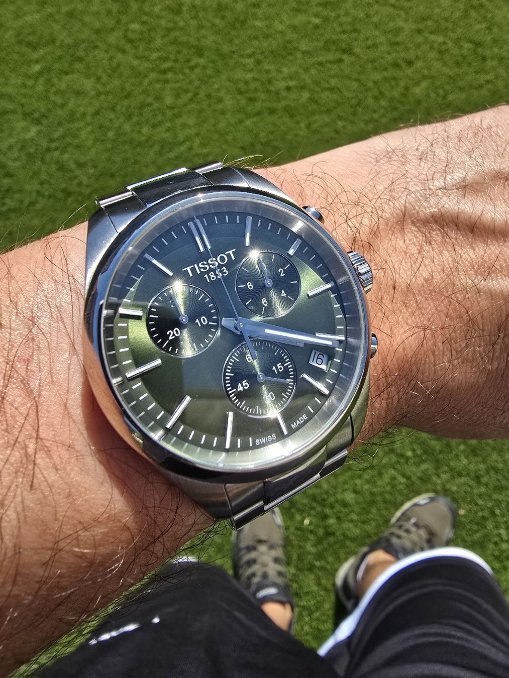 Tissot Orologi: Montre Tissot PR 100 cadran vert – Usato da Chézard-St-Martin venduto da arkanges25 1
