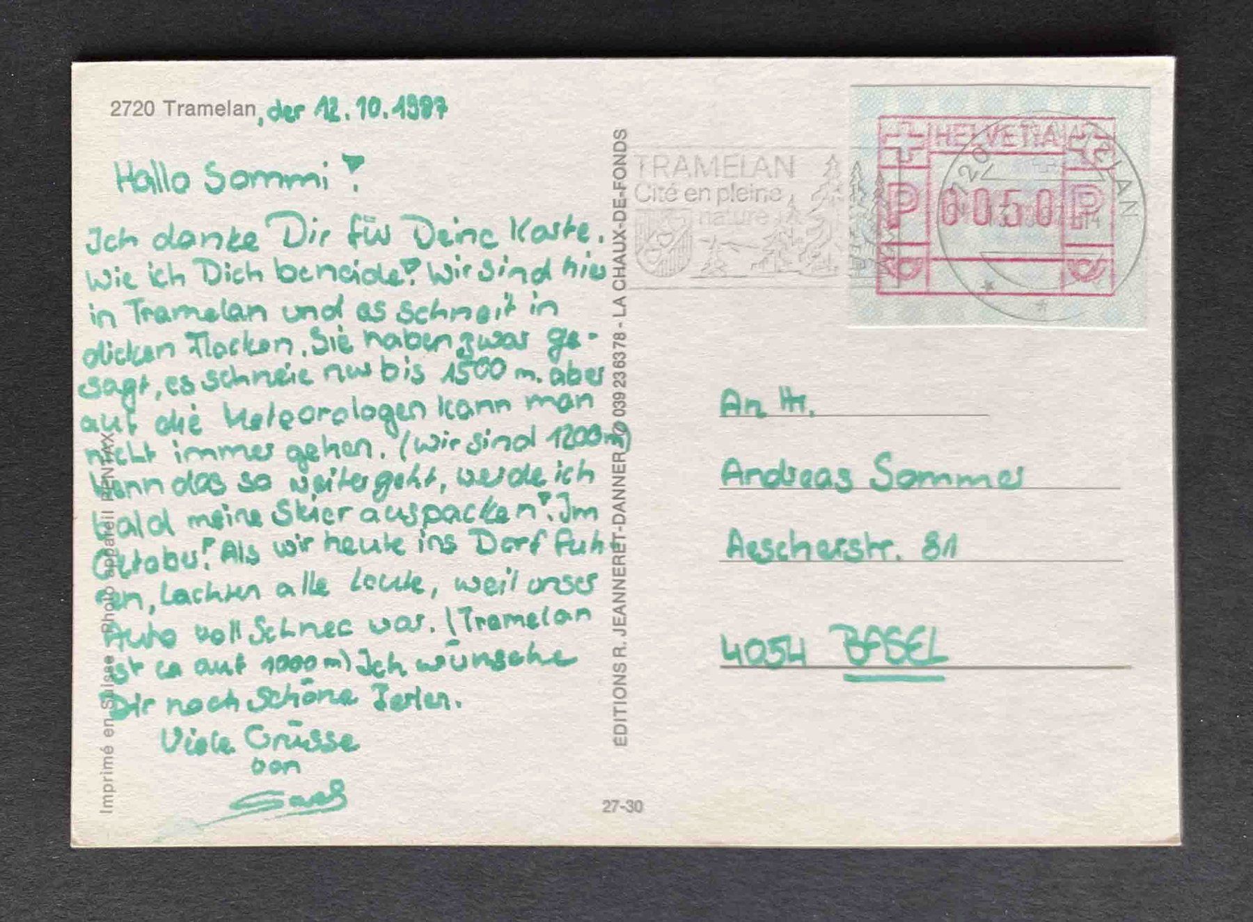 Cartoline postali: AK Tramelan – Usato da Goldau venduto da artelier1 1