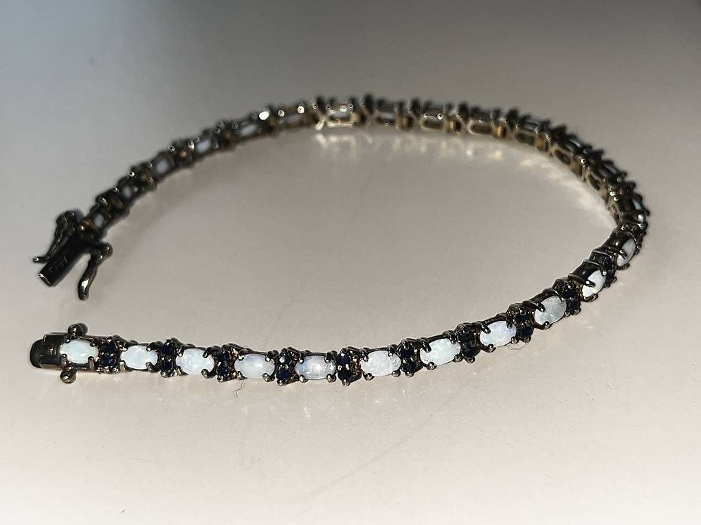 Bracciali & Braccialetti: 925 Silber Armband mit Opalen – Usato da Kreuzlingen venduto da gab_75s8 3