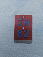 Alte Schweizer Velonummer Zürich — ZH 82 — Jahrgang 1982 — I