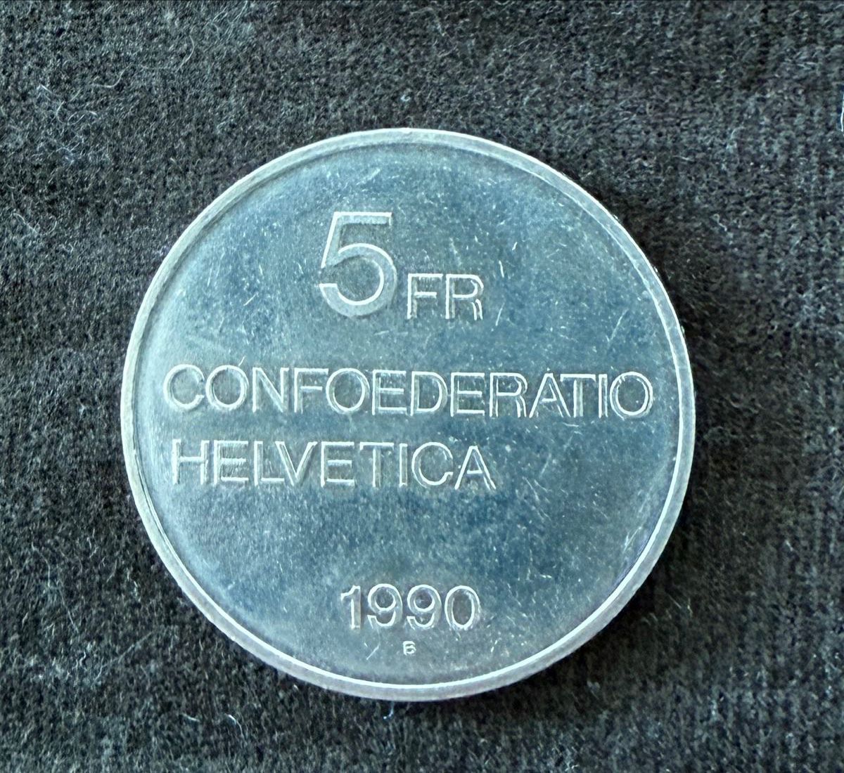 Tutti le monete: Gottfried Keller Gedenkmünze 1990 – Usato da Wettswil venduto da Elsol 1