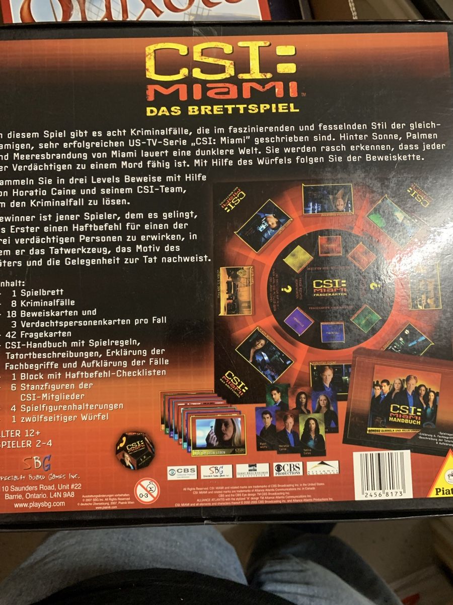 Giochi: CSI Miami  Das Brettspiel  – Usato da Zug venduto da Starkeente 2
