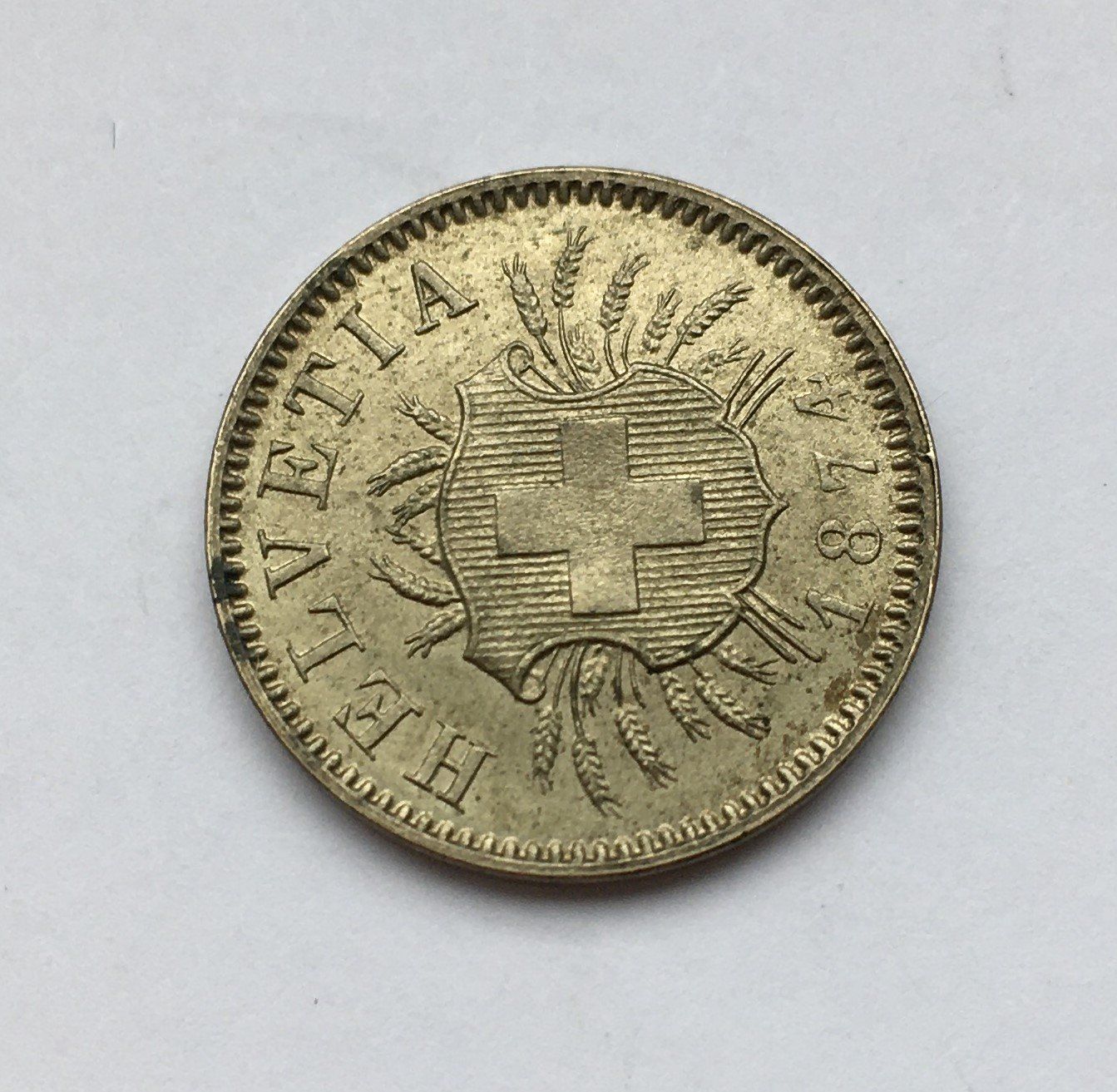 Tutti le monete: 1874 5 Rappen unz – Nuovo (secondo la descrizione) da Kirchberg SG venduto da Helveticus00 1