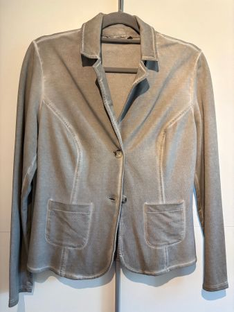 Damenjacke/Blazer Jersey Grösse M Farbton silver ungefüttert