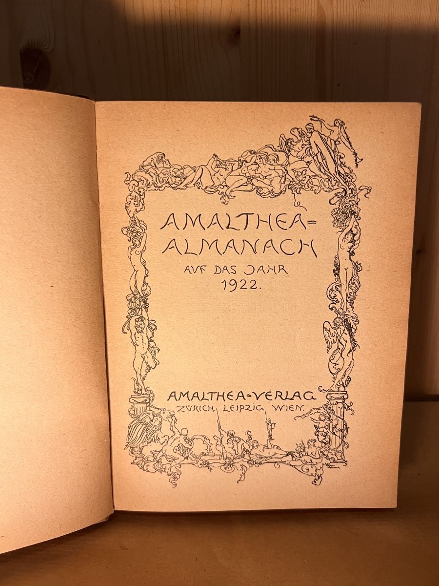Bücher: Amalthea Almanach 1922 Limitierte Auflage – Gebraucht aus Muralto von dan_pf8r 1