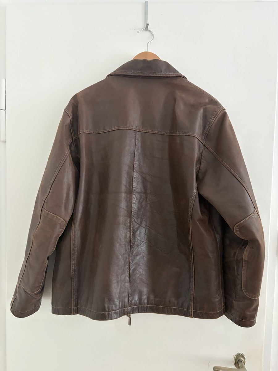 Vestes: Brown leather jacket size M-L used condition – D'occasion à Basel par val_c6ww 1
