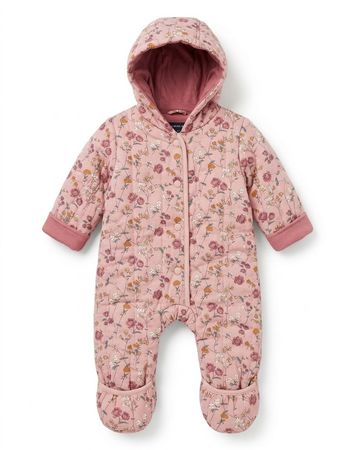 Neu Baby Winteroverall Schneeanzug Name It rosa Blumen 62/68