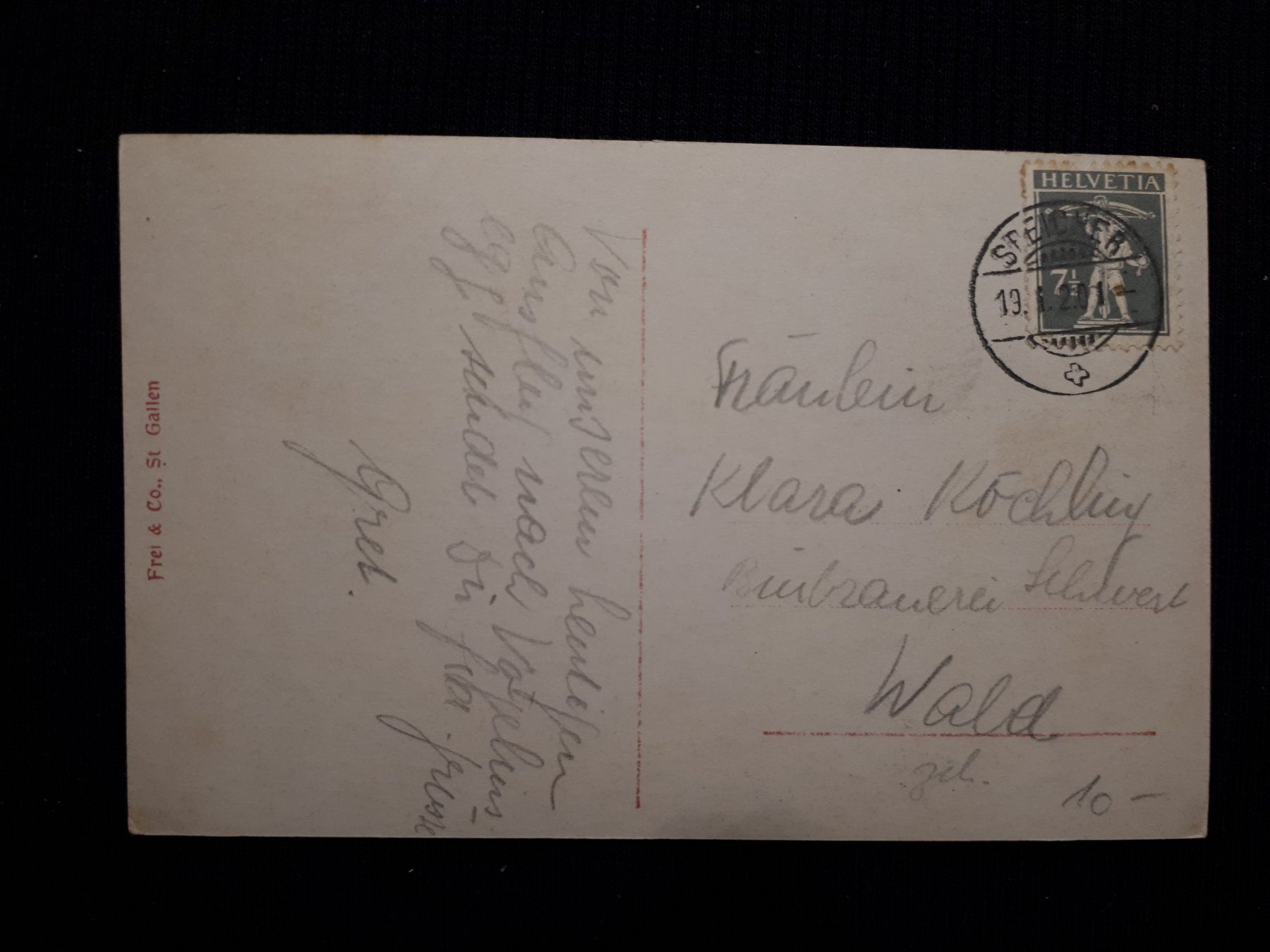Cartoline postali: SPREICHER MIT TROGEN 1920 – Usato da Ponto Valentino venduto da giorgia06 1