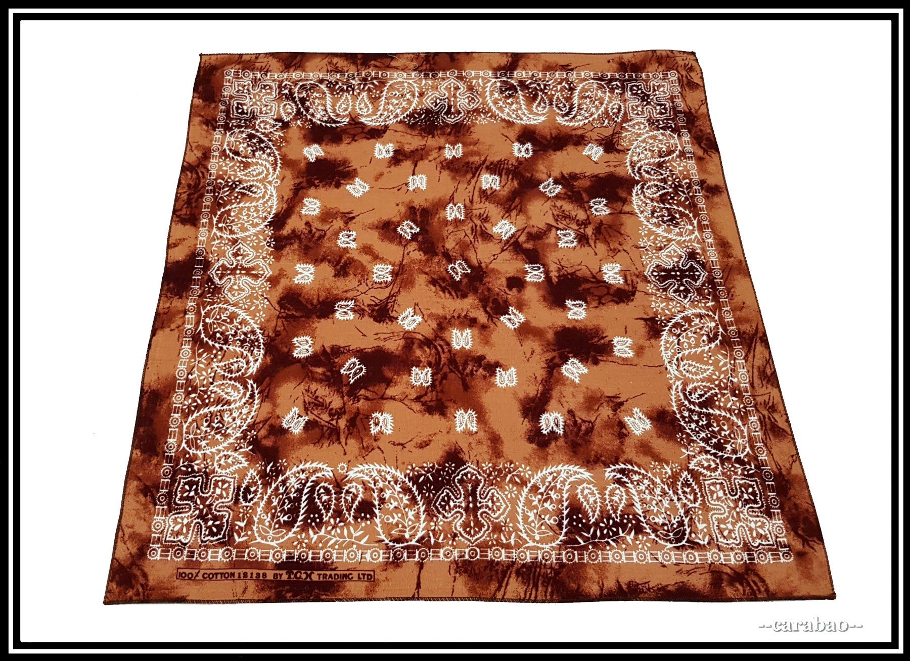 Foulard & Sciarpe: Bandana / Braun - Batik mit Paisley-Muster – Nuovo (secondo la descrizione) da Winterthur venduto da -carabao-