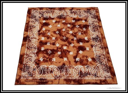 Bandana / Braun - Batik mit Paisley-Muster