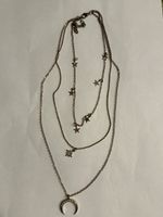 Mond & Sterne 3-reihige Kette Layerkette Boho chic
