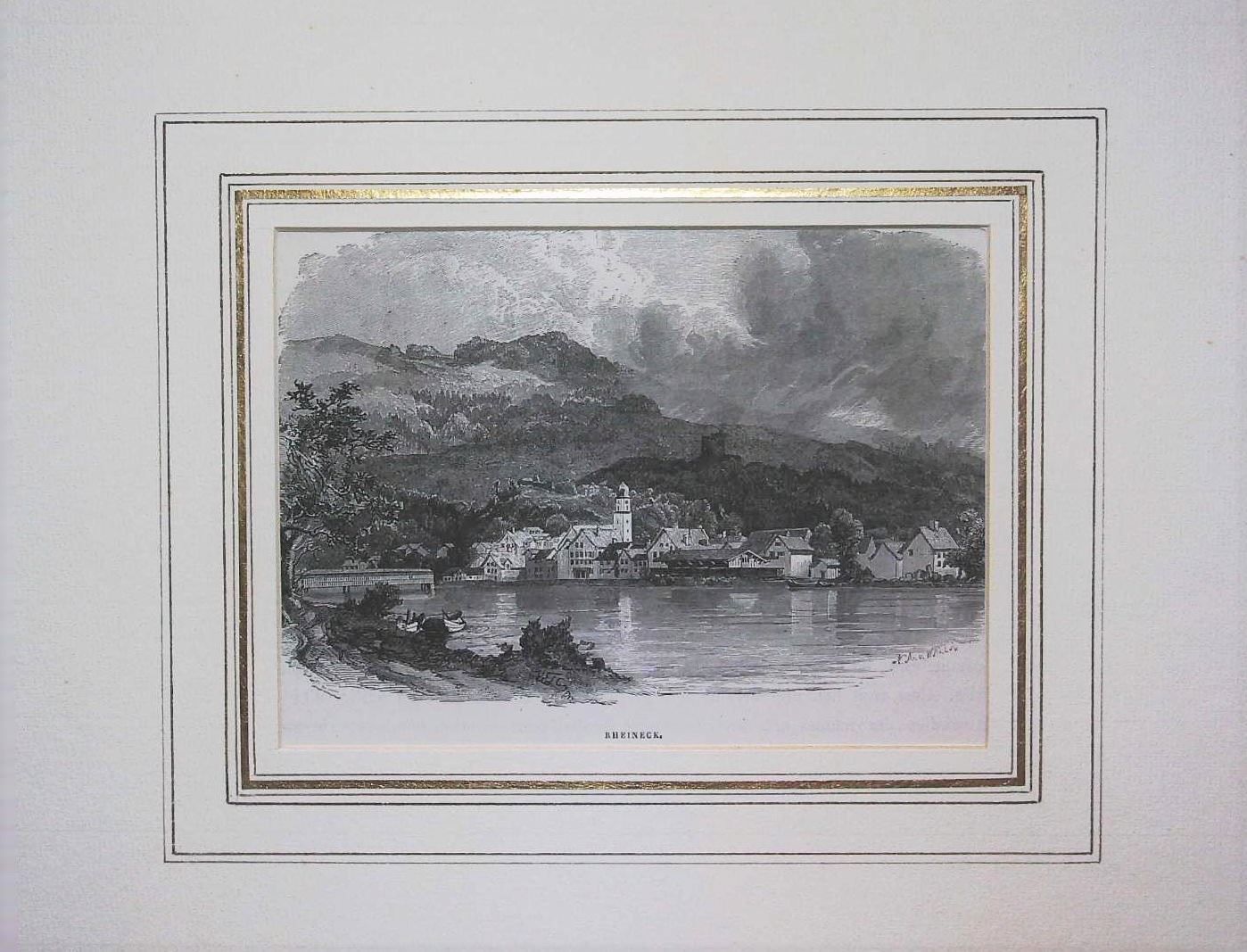 Incisioni: Rheineck Holzstich von Compton 1880 – Usato da Rafz venduto da Helvet32