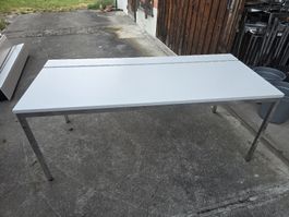 Büro Tisch mit Kabelkanal 80x180x75