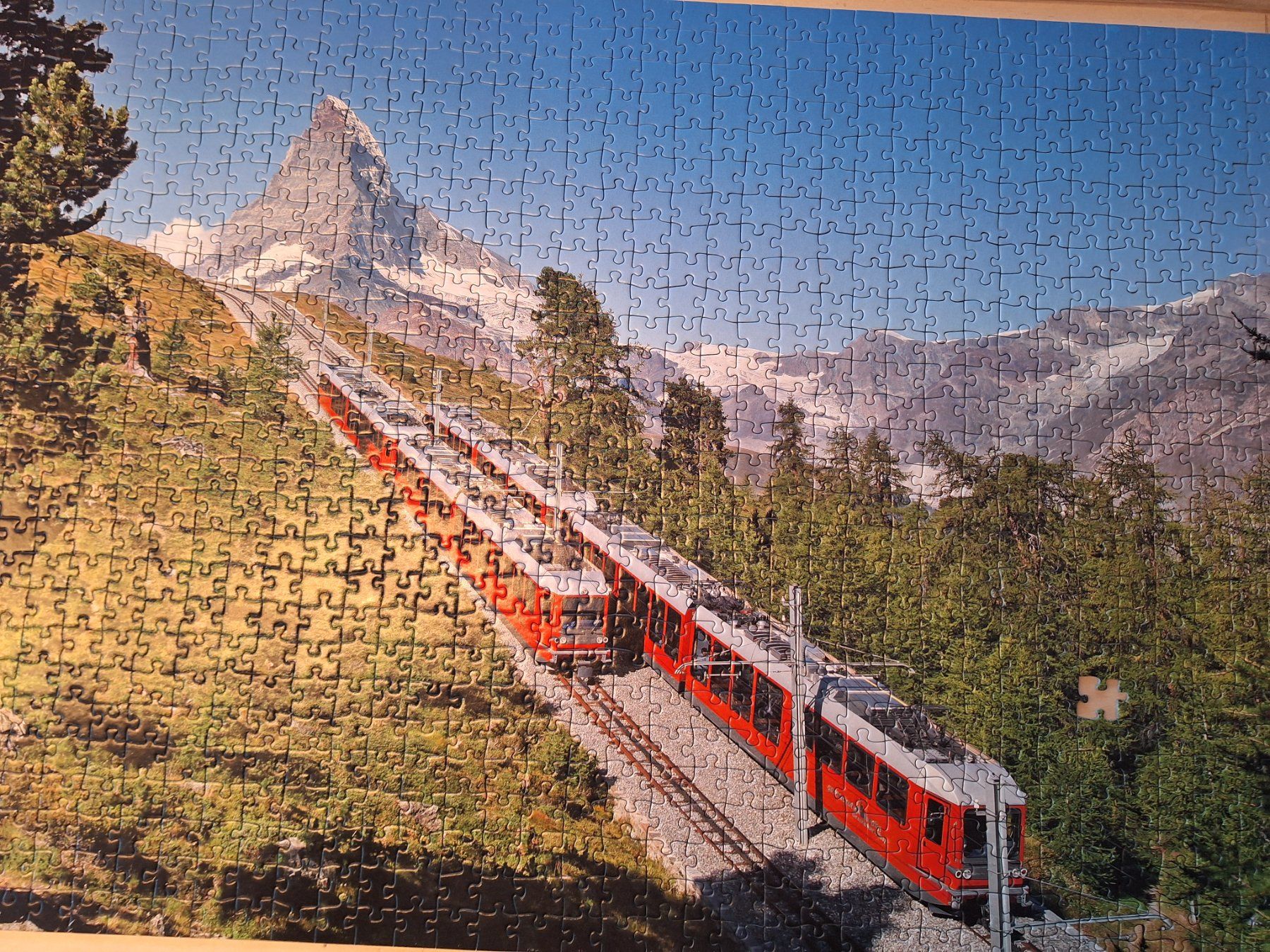 Puzzle: Puzzle  GORNERGRATBAHN VOR DEM MATTERHORN  1000 Teile – Difettoso da Dornach venduto da kurtbahn 2